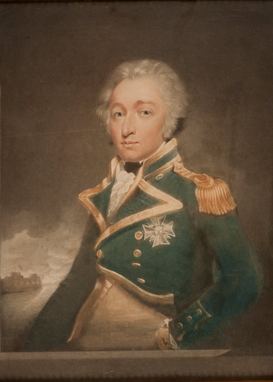 提督サー・ウィリアム・シドニー・スミス1764-1840の肖像。 作： 不明