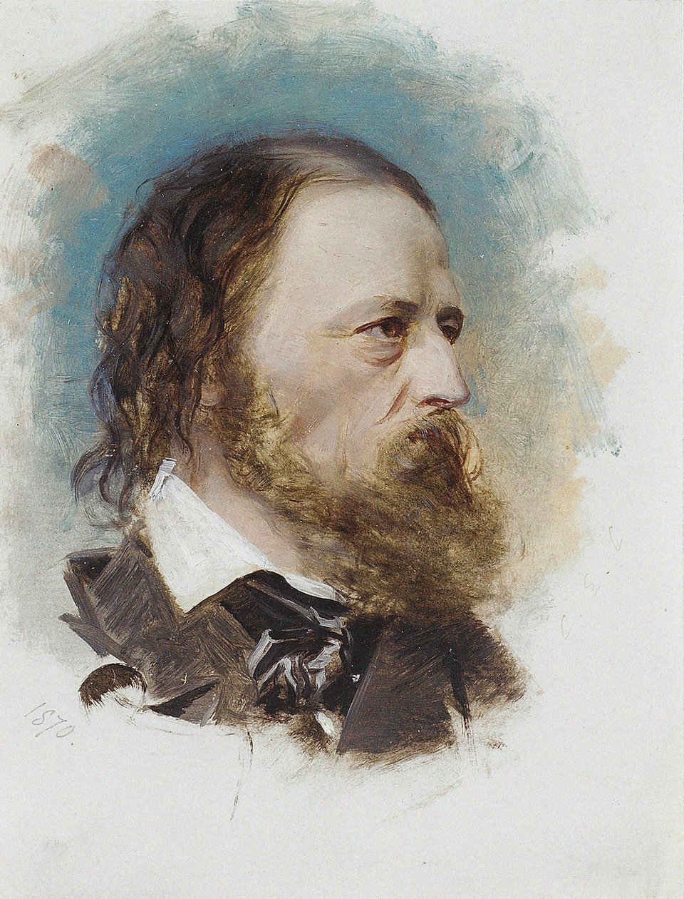 アルフレッド・ロード・テニスンの肖像 1809-1892年 1870年 作： 不明