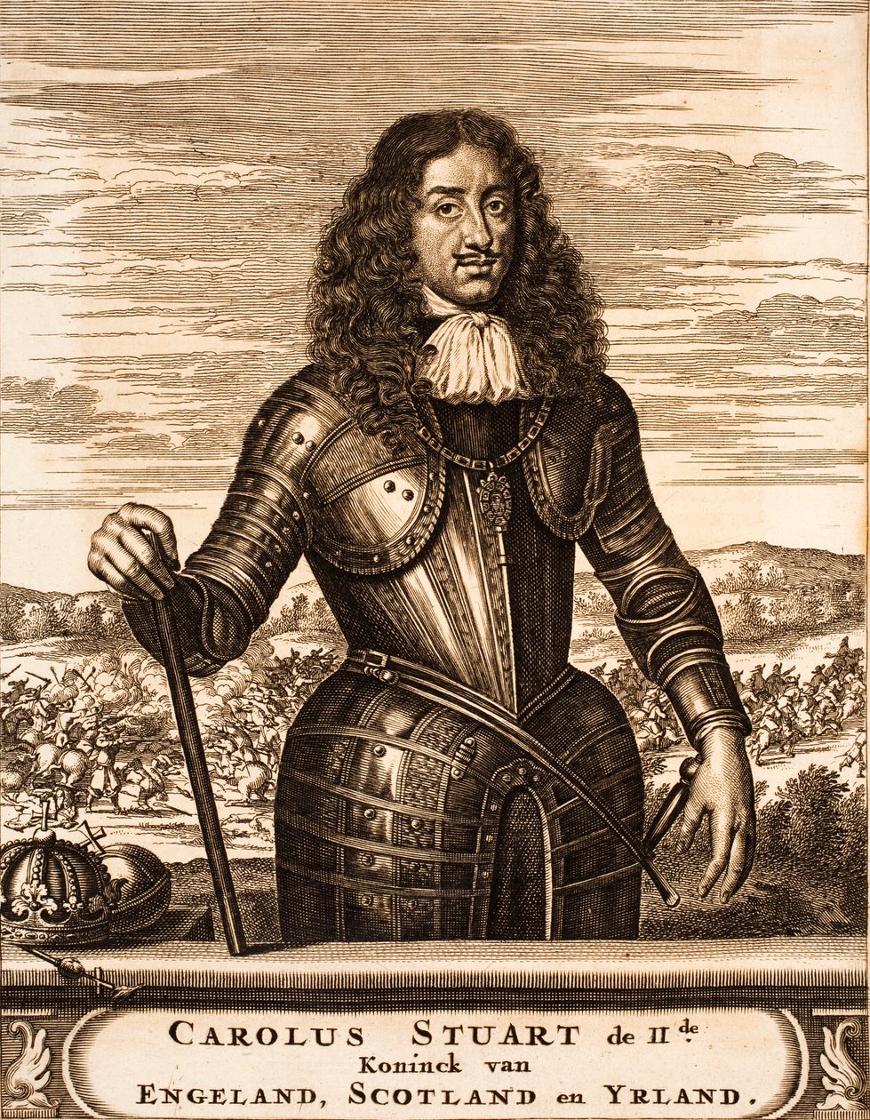 イングランドのチャールズ2世の肖像1630-1685出典：戦争の現場、1675年。 作： 不明