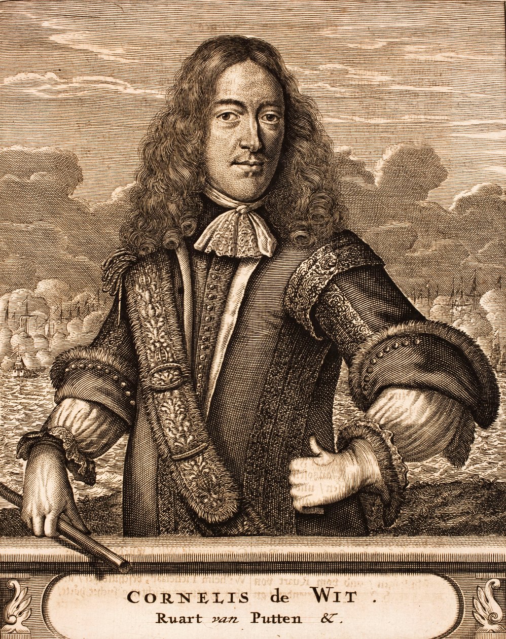 Cornelis de Witt 1623-1672の肖像From：the site of the war、1675。 作： 不明
