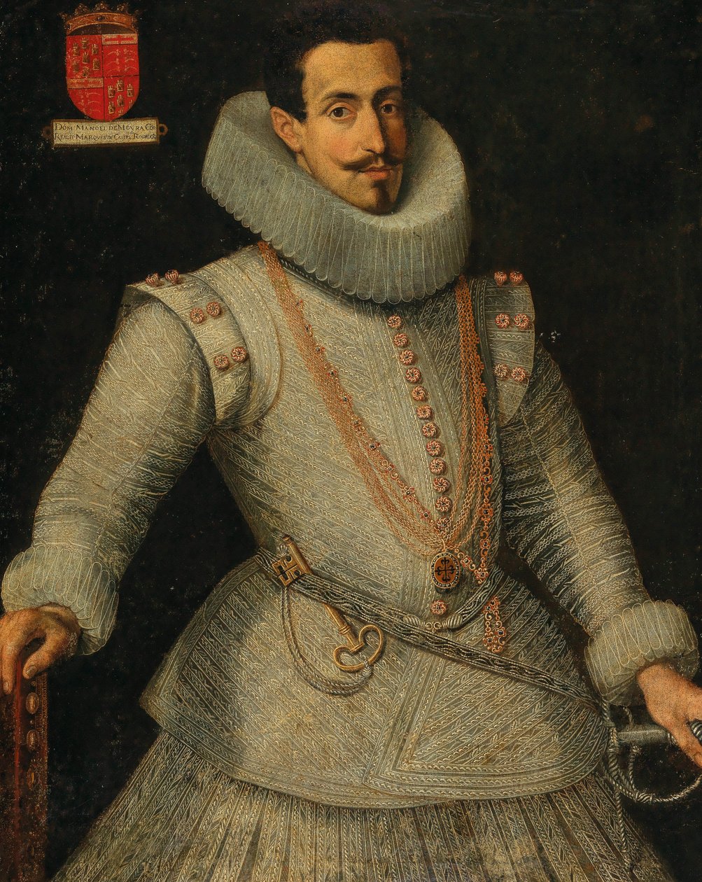 カステル・ロドリゴの2代目侯爵、ドム・マヌエル・デ・モウラ・コルテ・レアルの肖像（1590-1651年）。 作： 不明