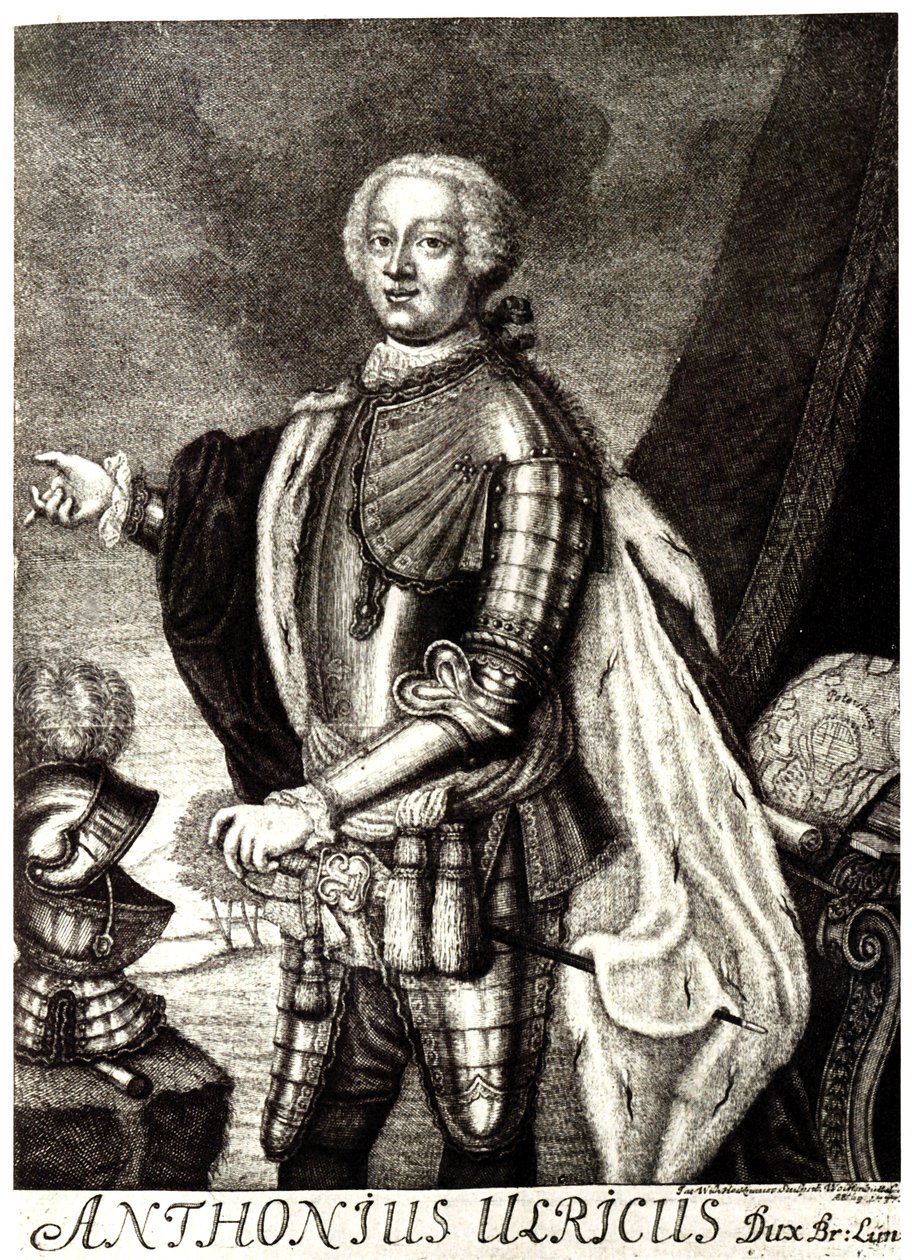ブランズウィック1714-1774のデューク・アンソニー・ウルリッヒの肖像 作： 不明