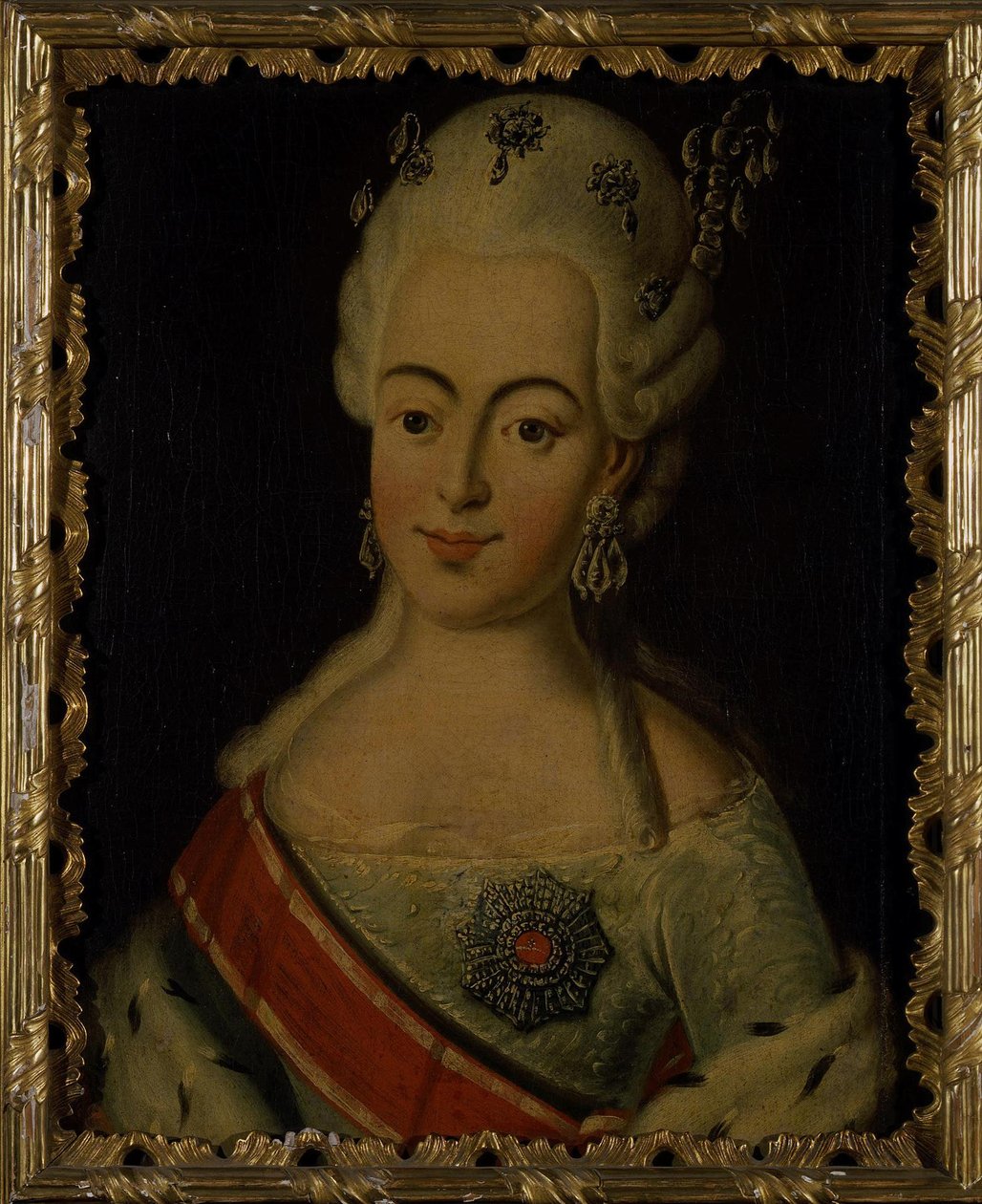 ロシアの大公国公爵夫人ナタリア・アレクセイエヴナの肖像1755-1776、彼のウィルヘルミナ・ルイーザ王女 作： 不明