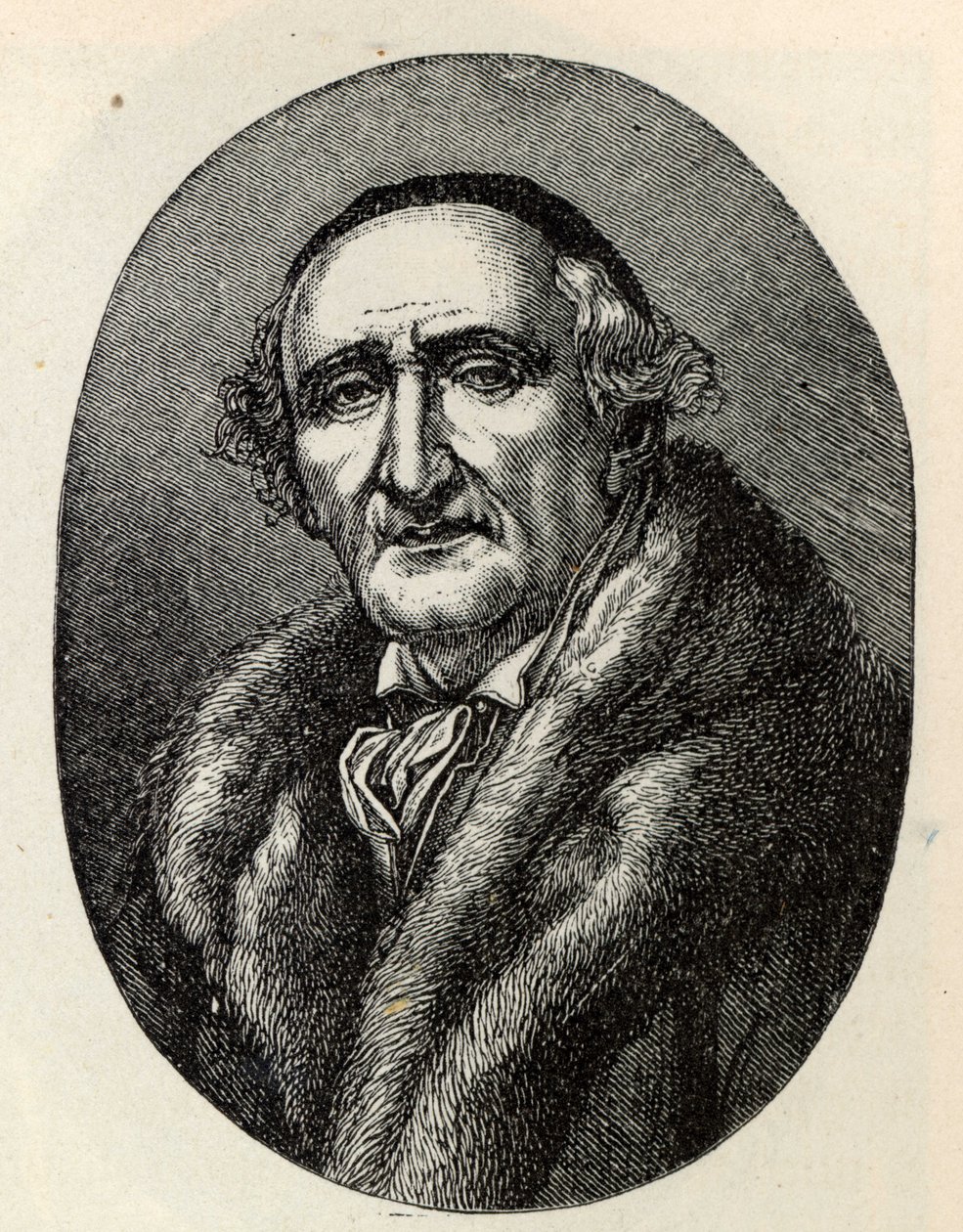 Johann Gottfried Schadow 1764-1850の肖像。 作： 不明
