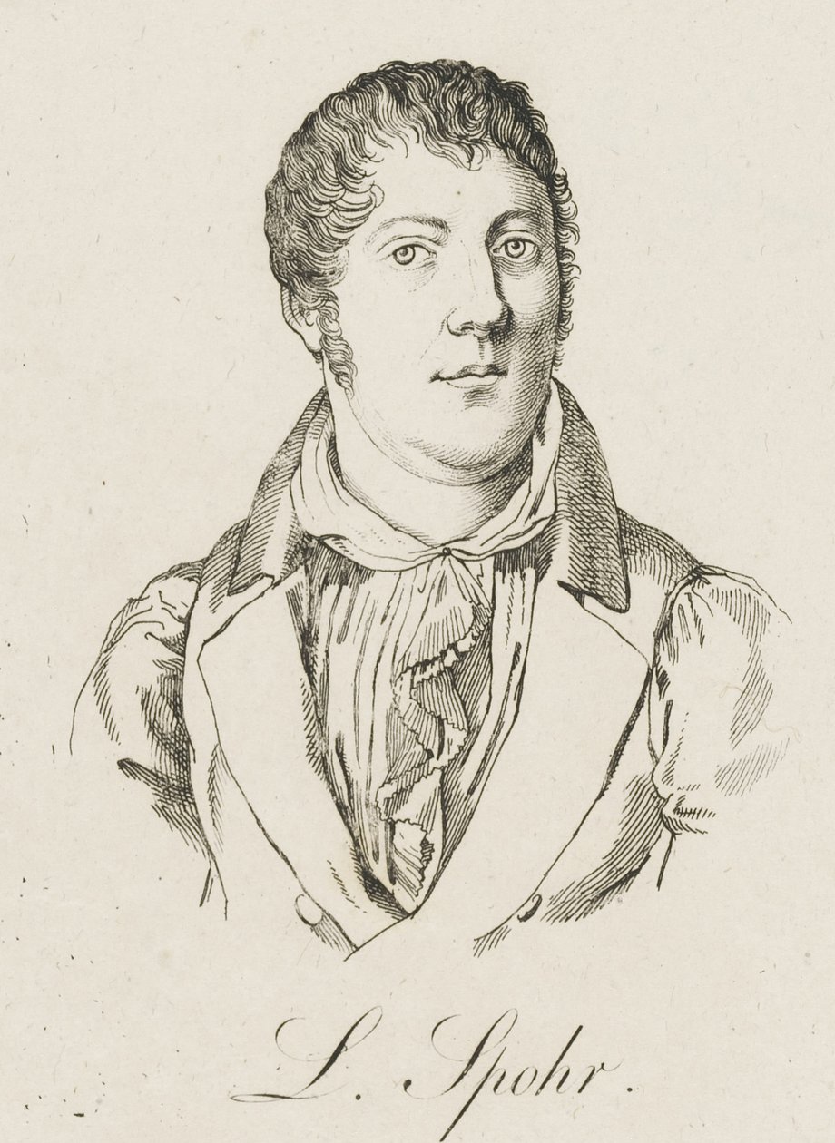 Louis Spohr 1784-1859の肖像、c。 1830年。 作： 不明