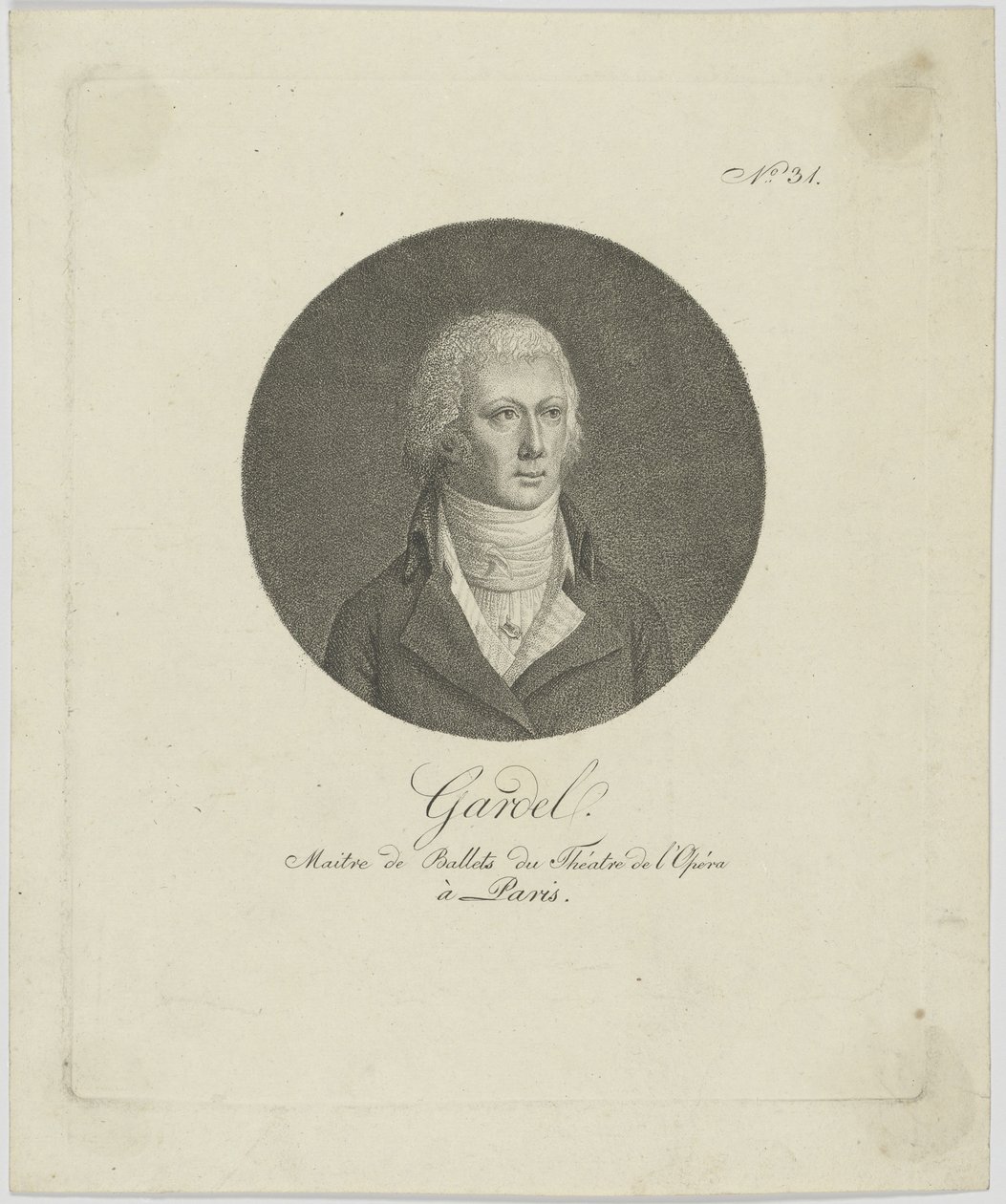 ピエール・ガブリエル・ガルデル1758-1840の肖像、c。 1787年。 作： 不明