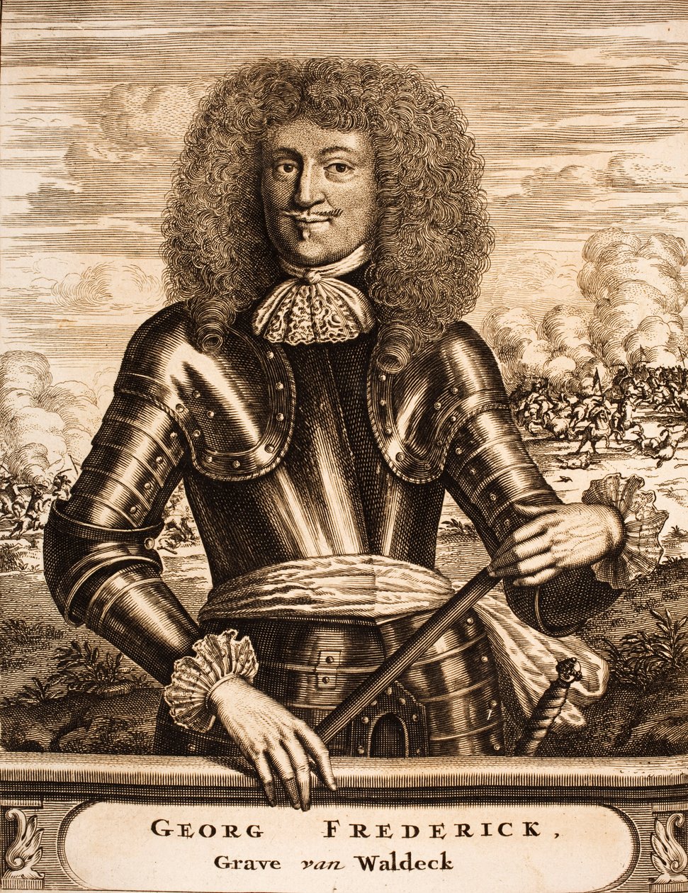 Waldeck 1620-1692のGeorg Friedrich王子の肖像From：戦争の現場、1675年。 作： 不明