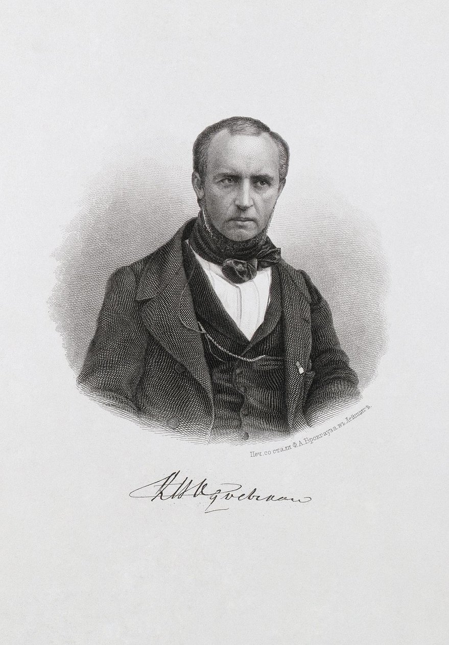 ウラジミール・フョードロヴィッチ・オドエフスキー王子の肖像1803-1869、c。 1874 作： 不明