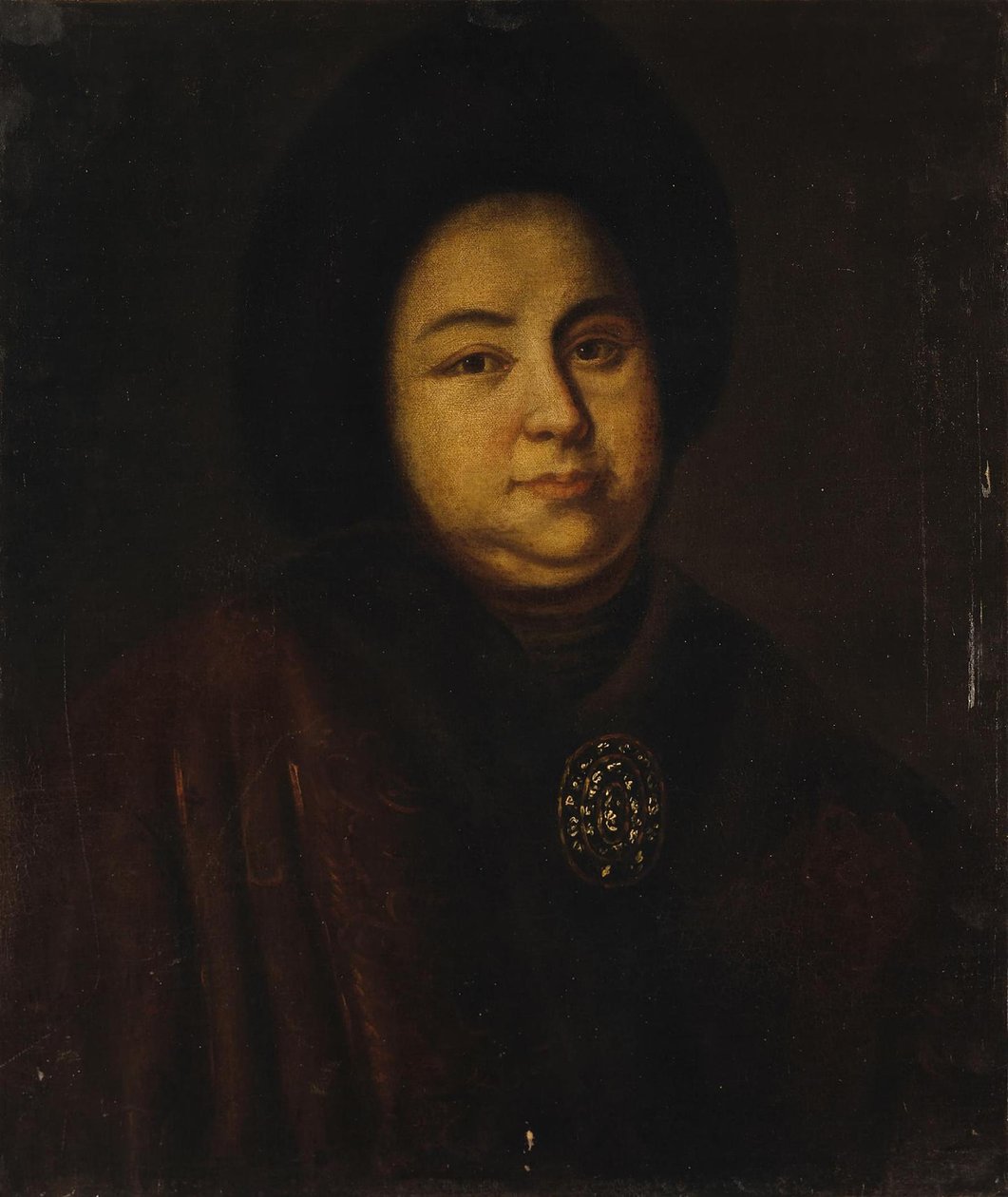 ロシアの皇帝ピーター1世の妻、ツァリナ・エヴドキヤ・フェオドロフナ・ロプヒナ1669-1731の肖像、1 作： 不明