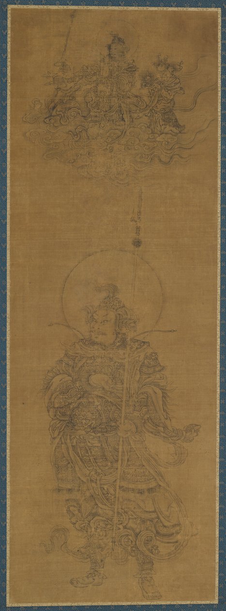 デーヴァ王の肖像画、14 世紀。 作： 不明