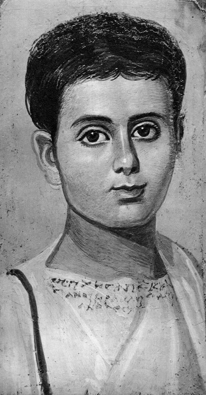 少年の肖像、アル・ファイユーム、エジプト、2世紀1936 作： 不明