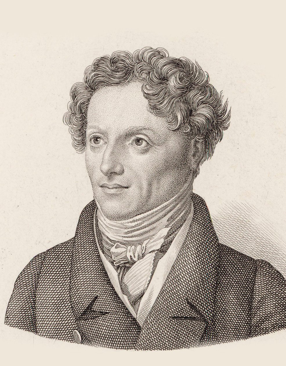 作曲家Francesco Morlacchi 1784-1841の肖像。 作： 不明