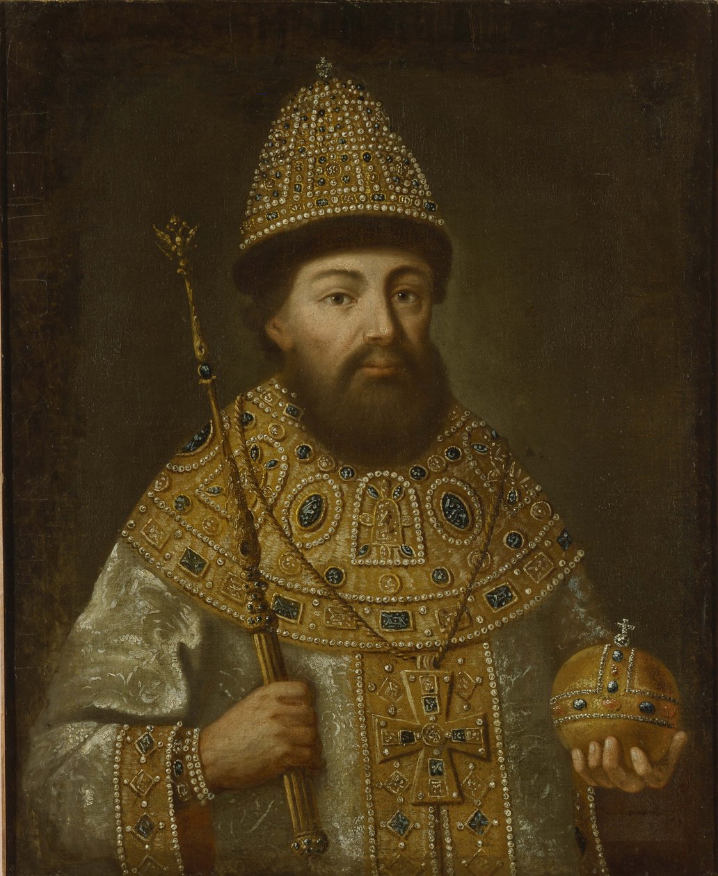 ロシア皇帝アレクシス1世の肖像ミハイロビッチ1629〜1676年、1675年頃 作： 不明