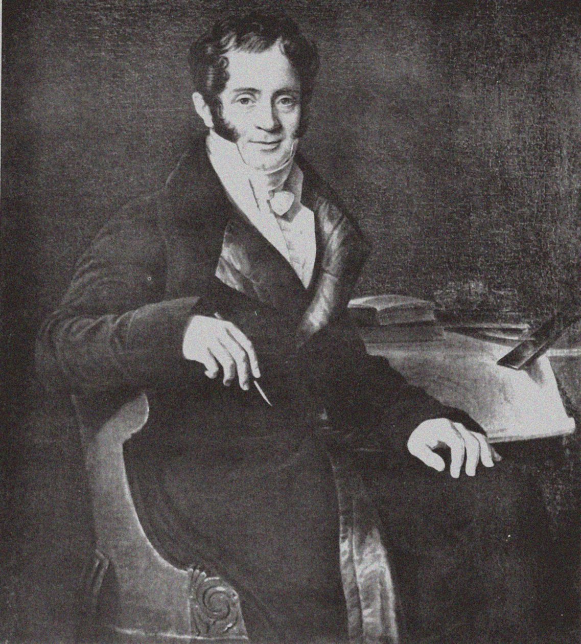 Ch後の建築家Carlo Rossi 1775-1849の肖像ミトワール 作： 不明