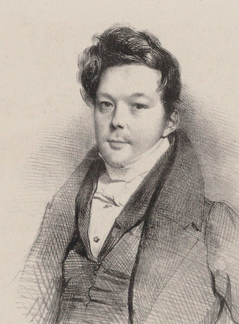 作曲家オーギュスト・マチュー・パンセロンの肖像 1796-1859, 1820. 作： 不明
