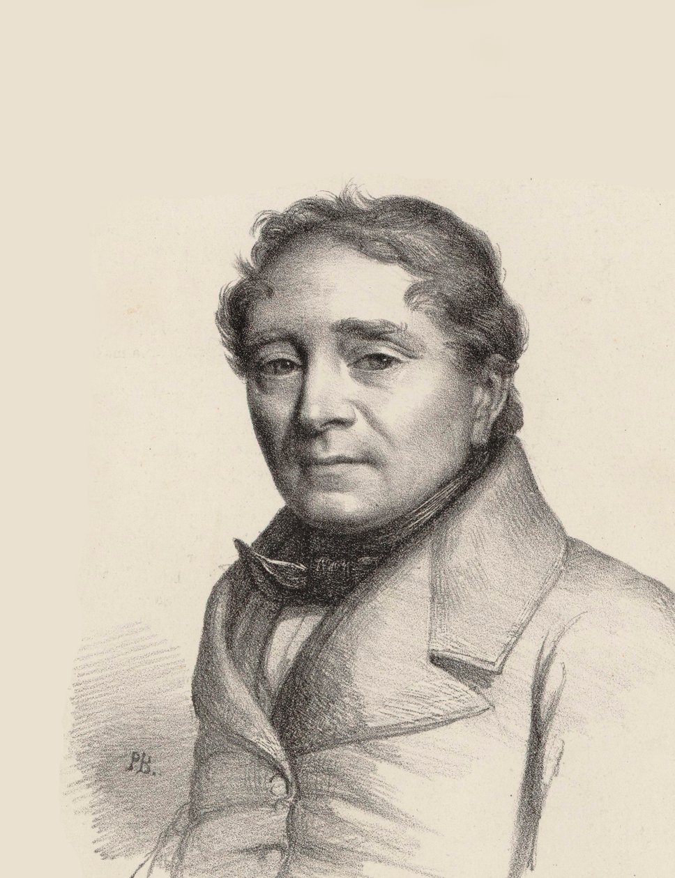 オペラ歌手ルイ・アントワーヌ・エレオノール・ポンシャールの肖像 1787-1866、1845年。 作： 不明