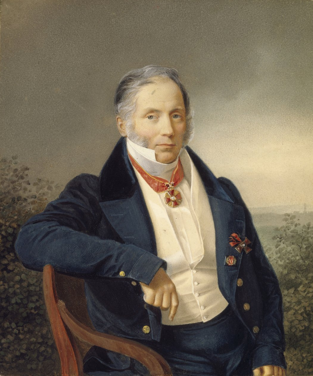 画家アレクサンダーザウアーヴァイト1782-1844、19世紀の第1四半期の肖像画。 作： 不明