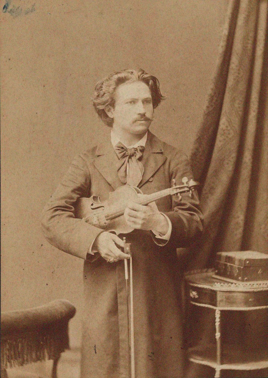 ヴァイオリン奏者で作曲家の Frantisek Ondricek 1857-1922、1882-1883 の肖像。 作： 不明