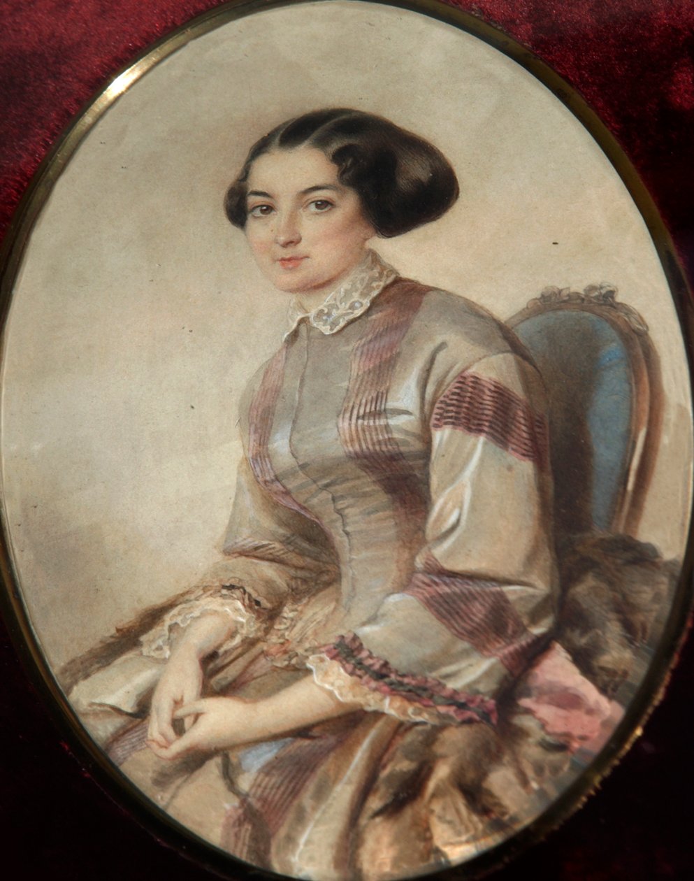 作家アヴドチャ・パナエヴァの肖像、1819～1893年。 作： 不明