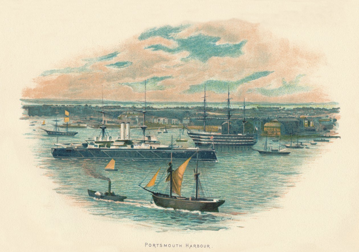 ポーツマス港、c1890 作： 不明