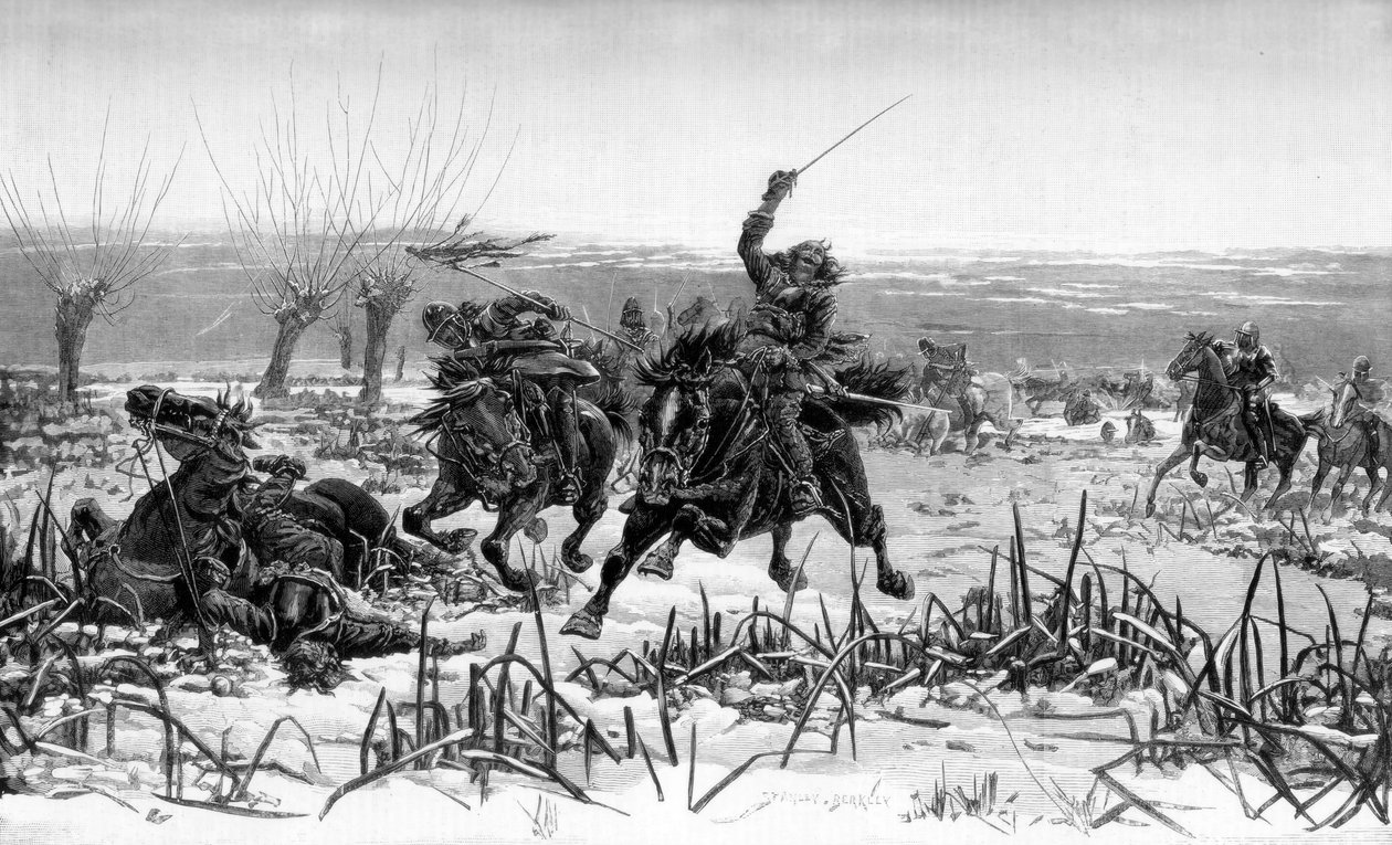 エッジヒルの戦いでのルパート王子、1642年1887年 作： 不明