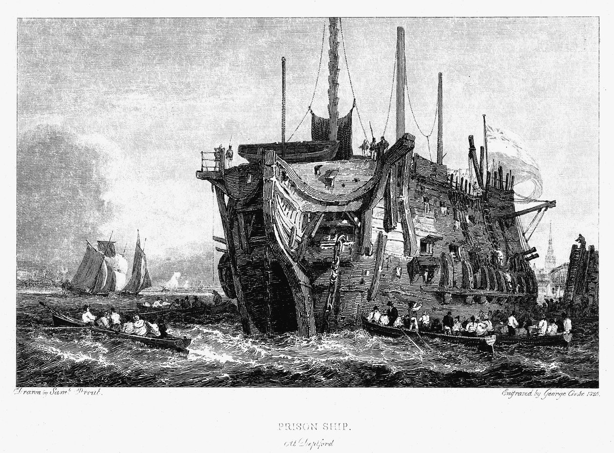 ロンドン、デプトフォードの刑務所ハルク、c1826 作： 不明