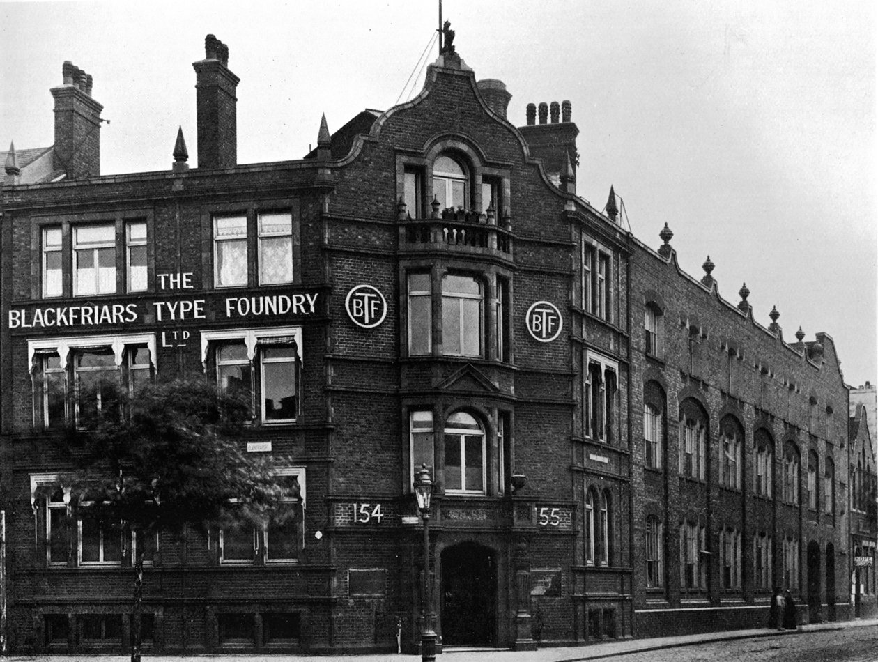 タイプファウンディングの進歩-Blackfriars Type Foundry、1909年。 作： 不明