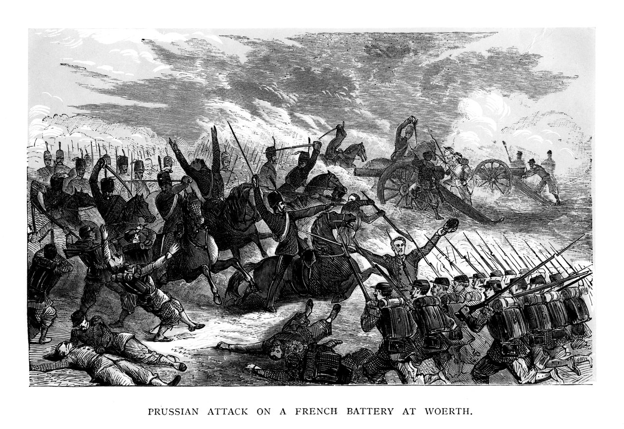 1793年、1875年、ヴェルトでのフランスのバッテリーに対するプロイセンの攻撃 作： 不明