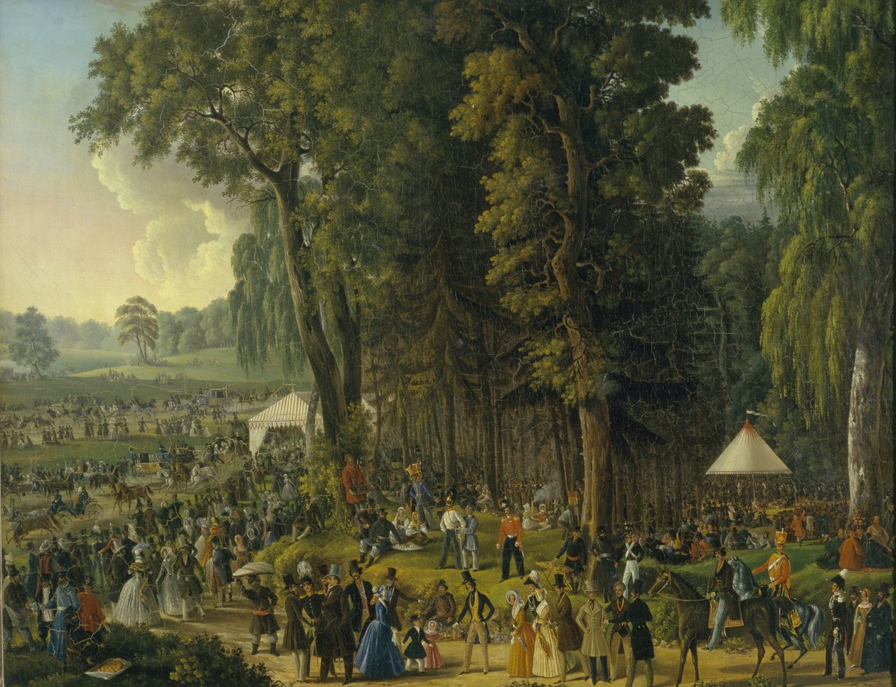 1840年代のモスクワのマリイナロシャでの公開の陽気な作り 作： 不明
