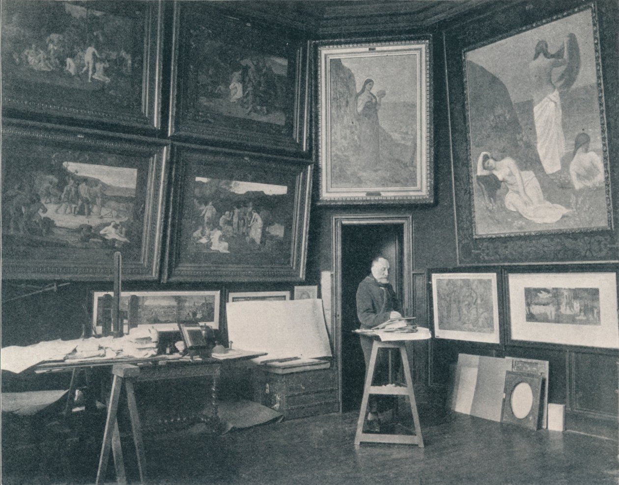 ピュヴィス・ド・シャヴァンヌのスタジオ、c1897 作： 不明