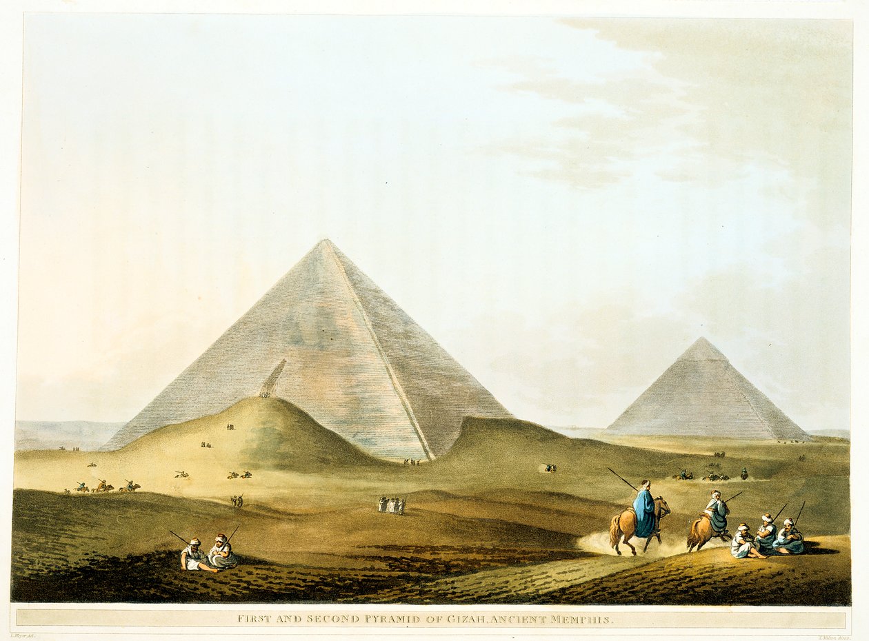 ギザのピラミッド、エジプト、第 4 王朝、古王国時代、紀元前 26 世紀、1801 年