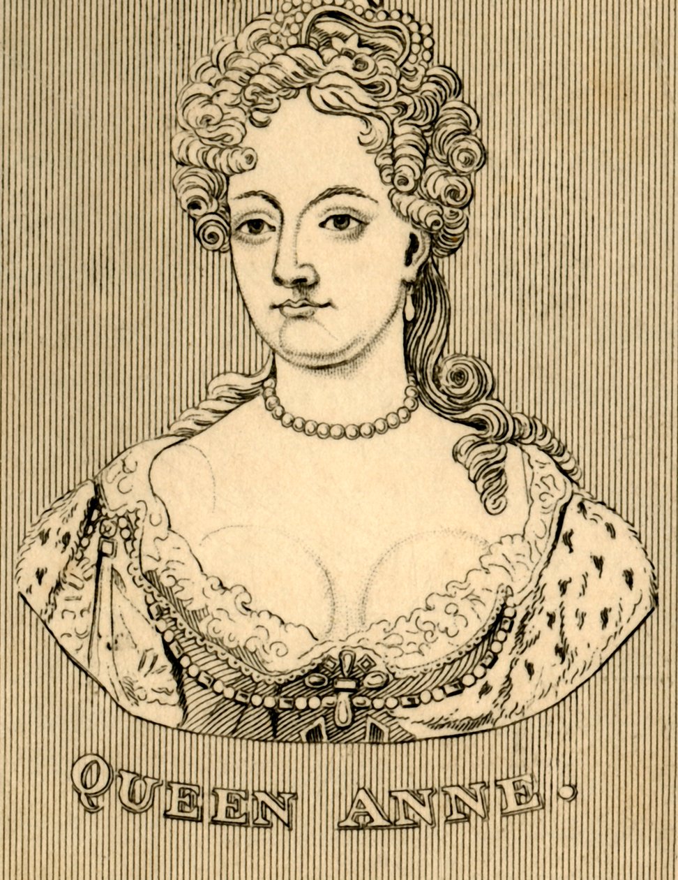 アン女王、1665-1714、1830。 作： 不明