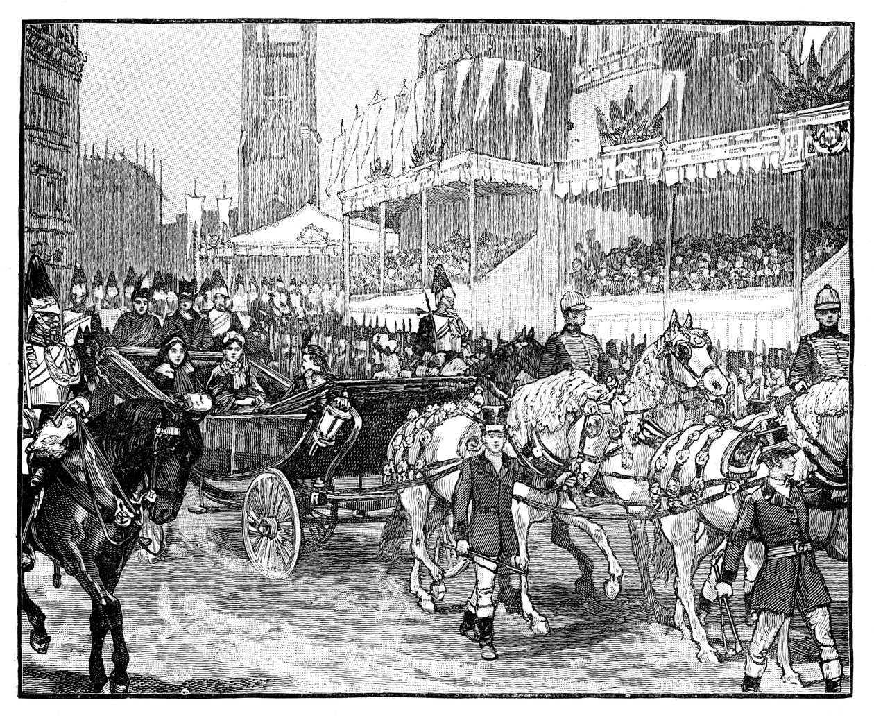 ビクトリア女王、ホルボーン高架橋、ロンドン、1869年を開く 作： 不明