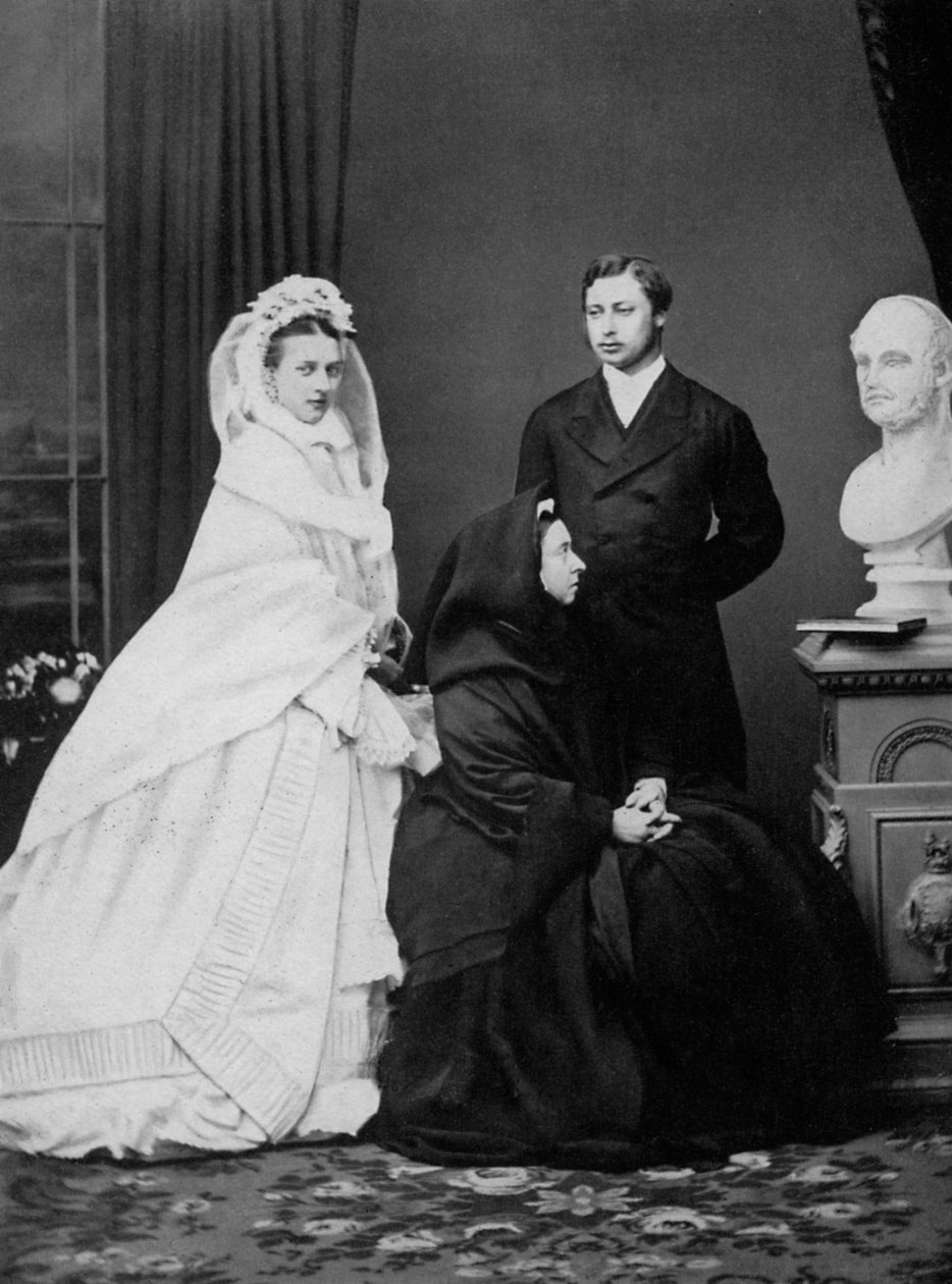 ビクトリア女王、ウェールズの王子と王女と結婚した日、1863 1964 作： 不明