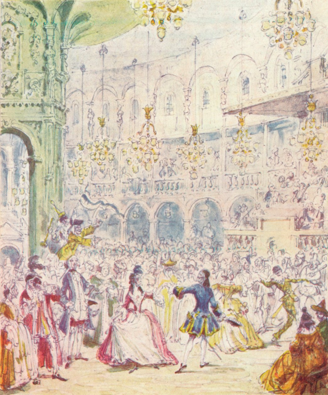 Ranelagh Gardensのロタンダで踊るランダルフとヒルダ、1842年、1903年 作： 不明