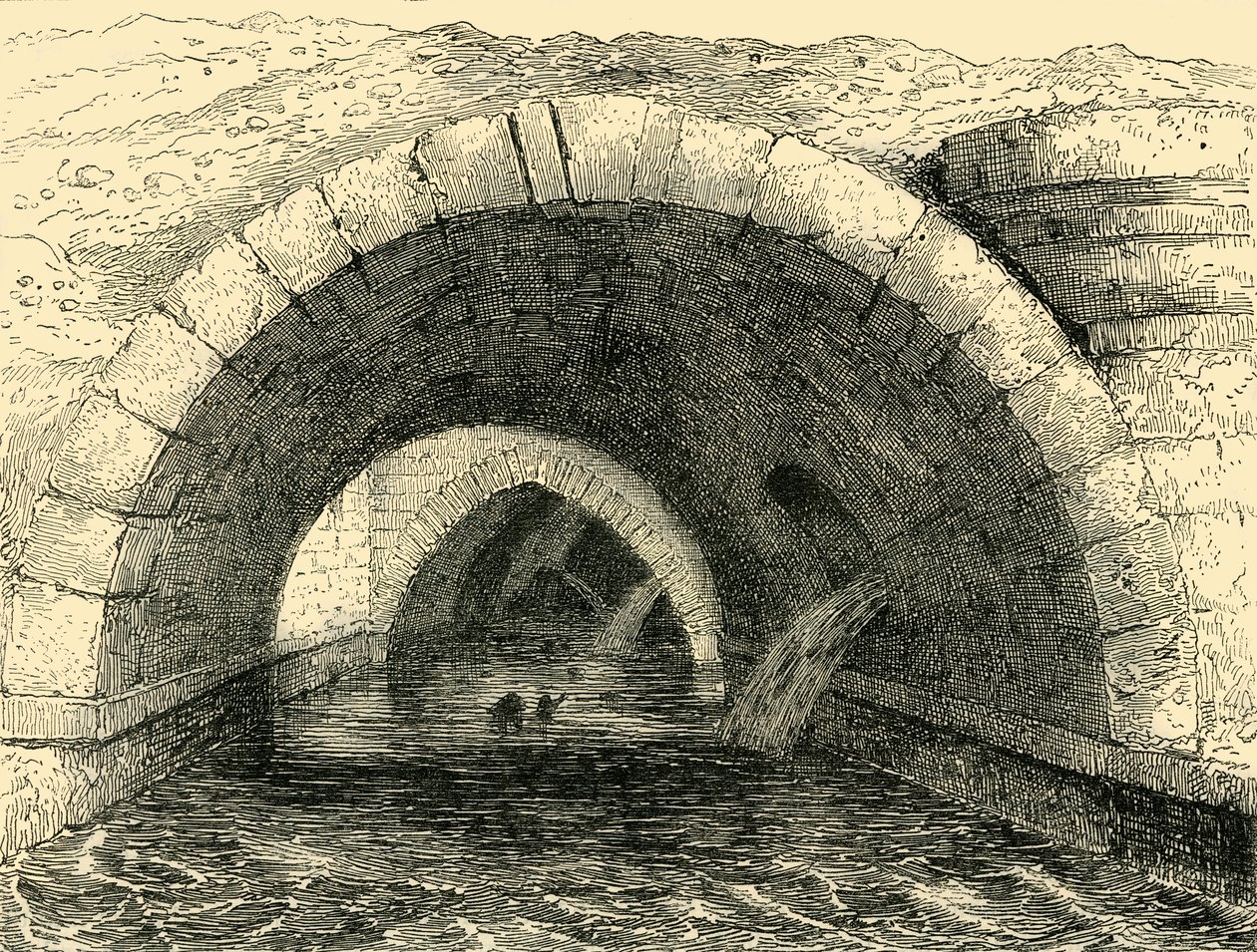 古いホルボーン橋の遺跡、c1872。 作： 不明