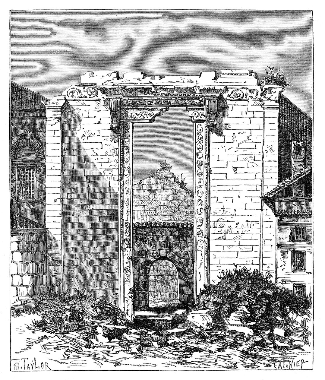 アウグストゥス神殿とローマの遺跡、アンキラアンカラ、トルコ、1895 作： 不明