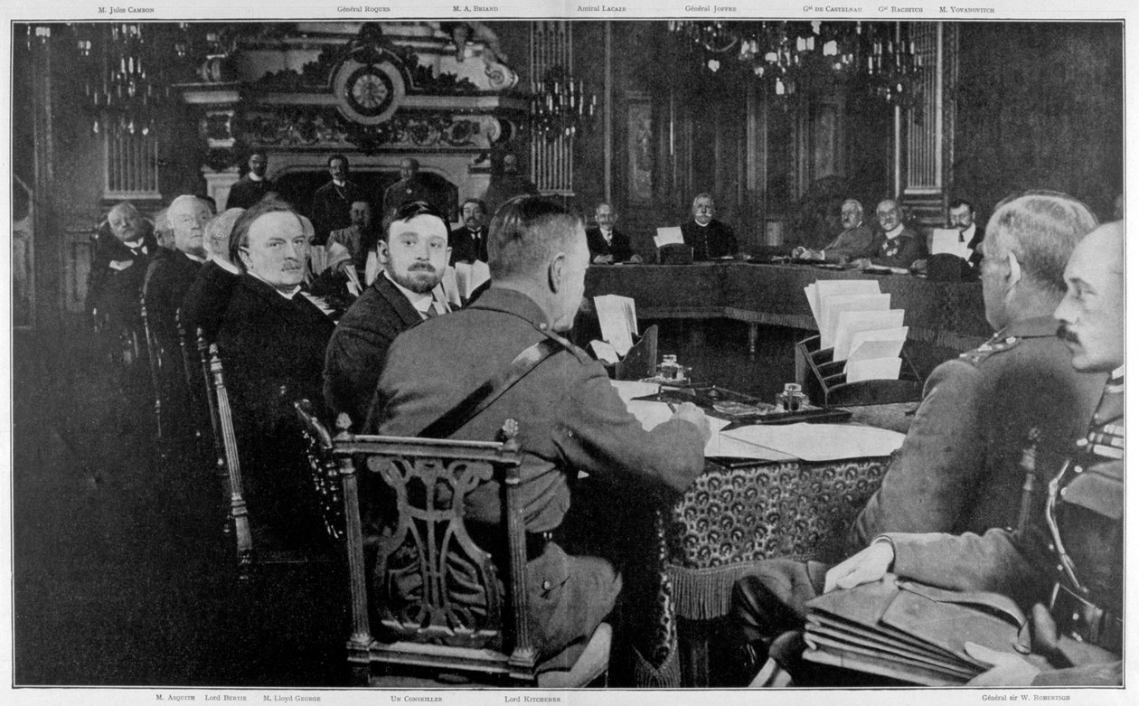 連合国政府の代表、パリ、第一次世界大戦、1916年3月27〜29日 作： 不明