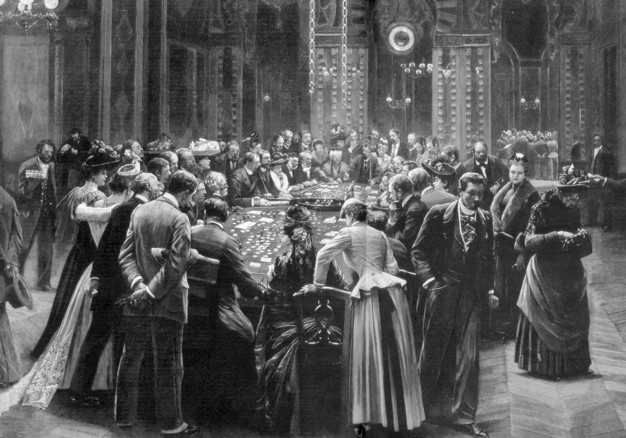 モナコのモンテカルロにあるギャンブルルーム、1890年 作： 不明