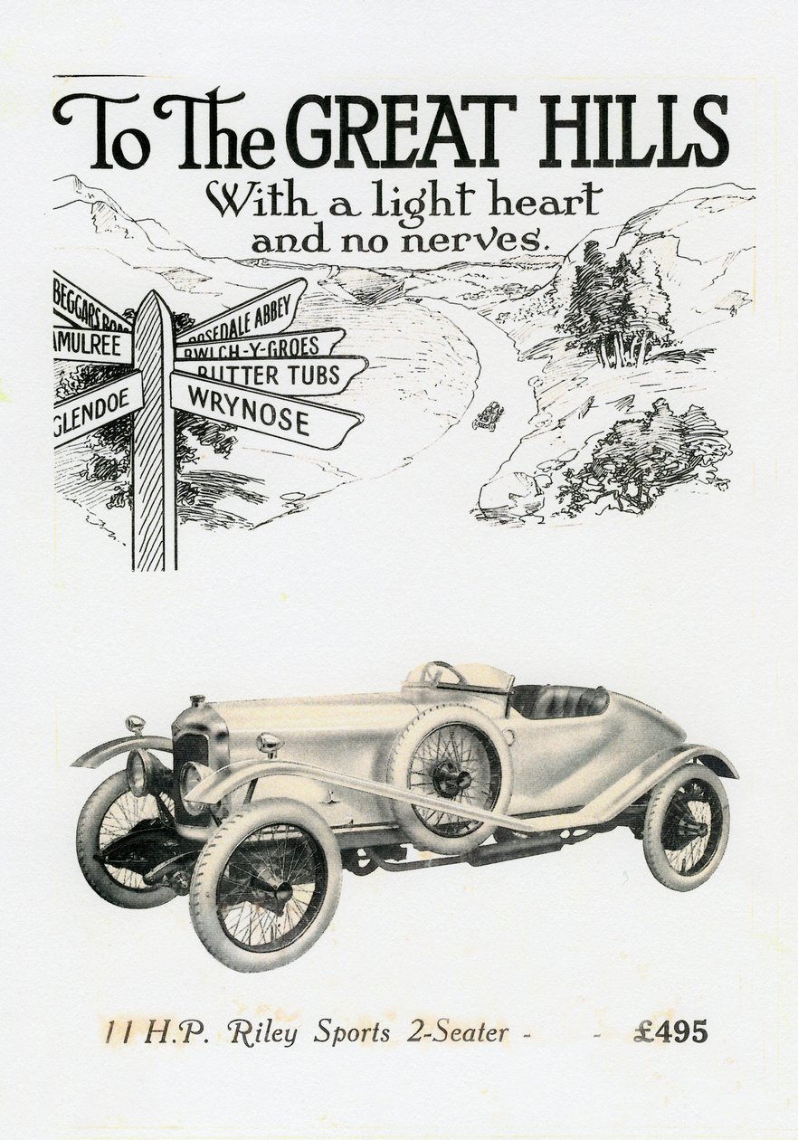 ライリーMPH 2シータースポーツ、c1920s 作： 不明