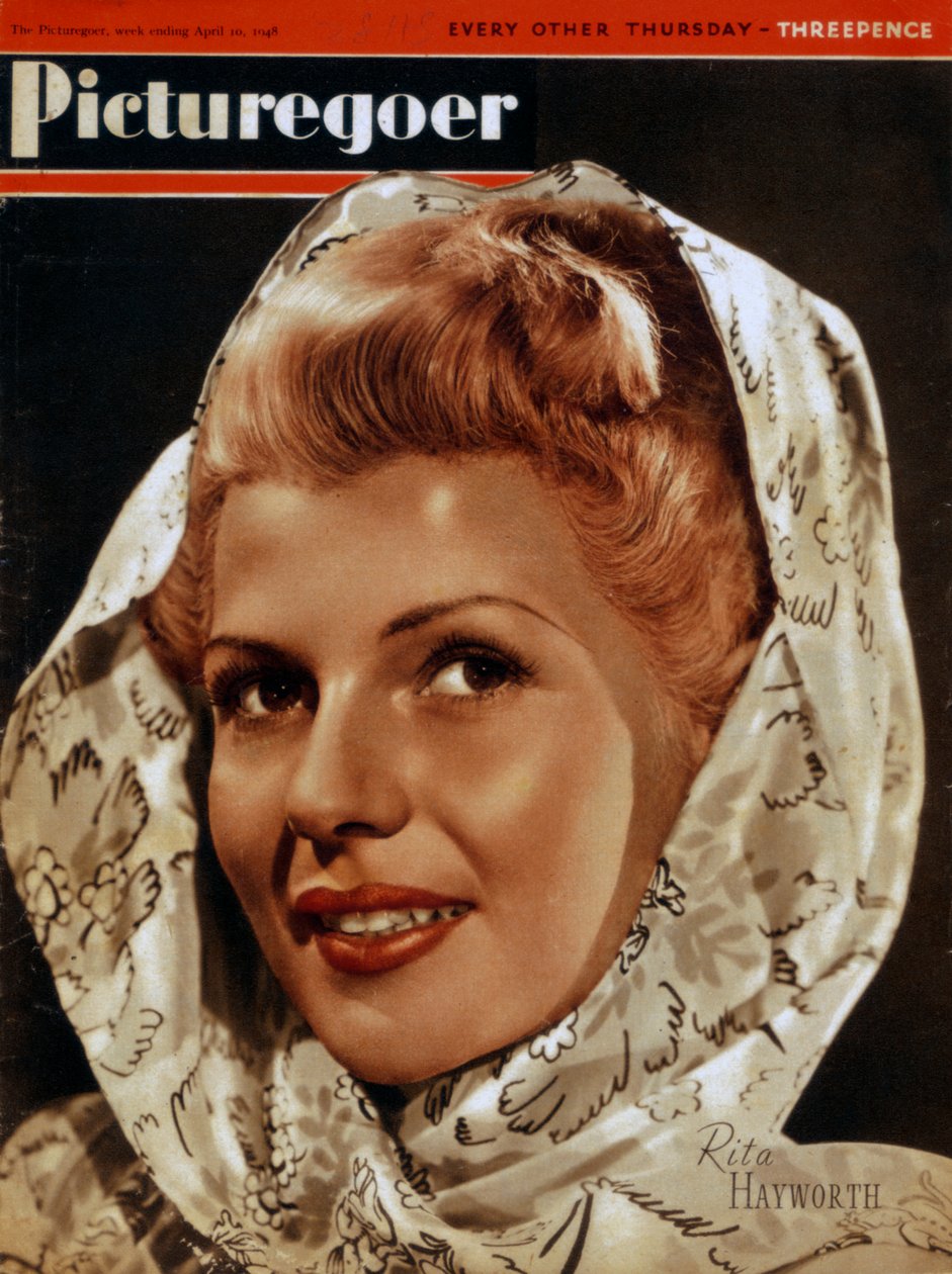 リタヘイワース1918〜1987年、アメリカの女優、1948年 作： 不明
