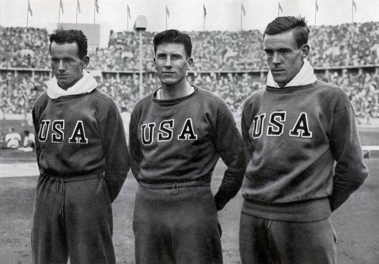 ロバートクラーク、グレンモリス、ジョンパーカー、アメリカの選手、ベルリンオリンピック、1936年 作： 不明