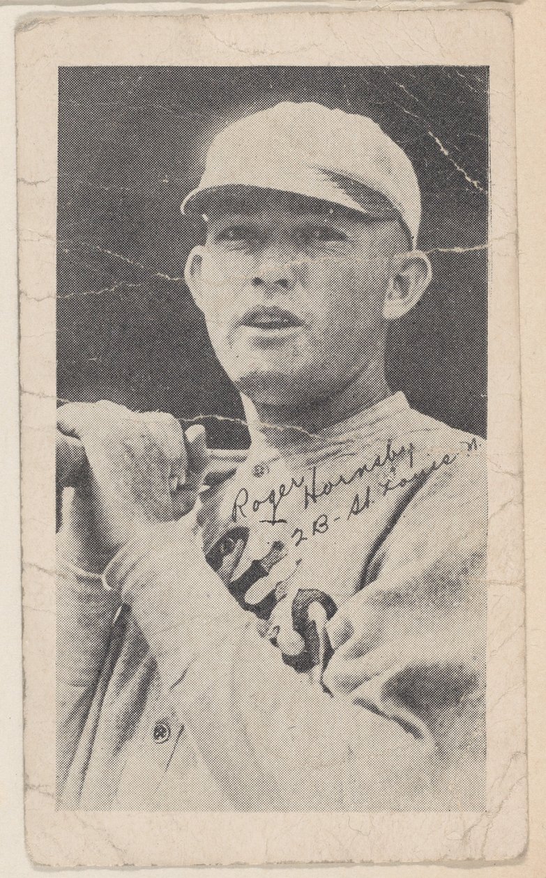 Rogers Hornsby, 2 B - St. Louis N., 野球ストリップ カード W575-2、カリフォルニア州から。 1921-22。 作： 不明
