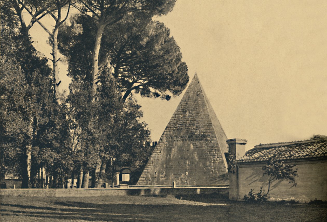 ローマ-Caius Caestiusの墓のピラミッド-オスティア道路の聖パウロ門、1910 作： 不明