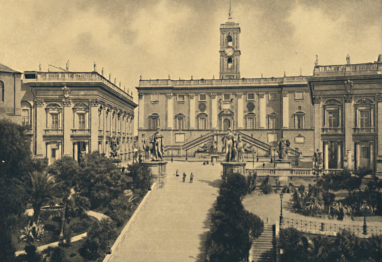 ローマ-国会議事堂：中央上院議員の宮殿、現在は市庁舎、1910年。 作： 不明