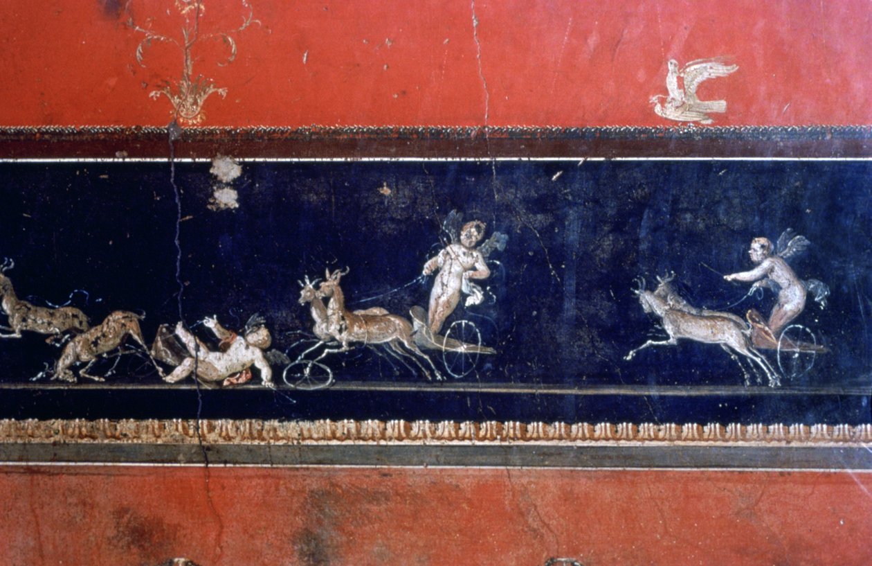 ローマの壁画、ヴェッティの家、ポンペイ、イタリア