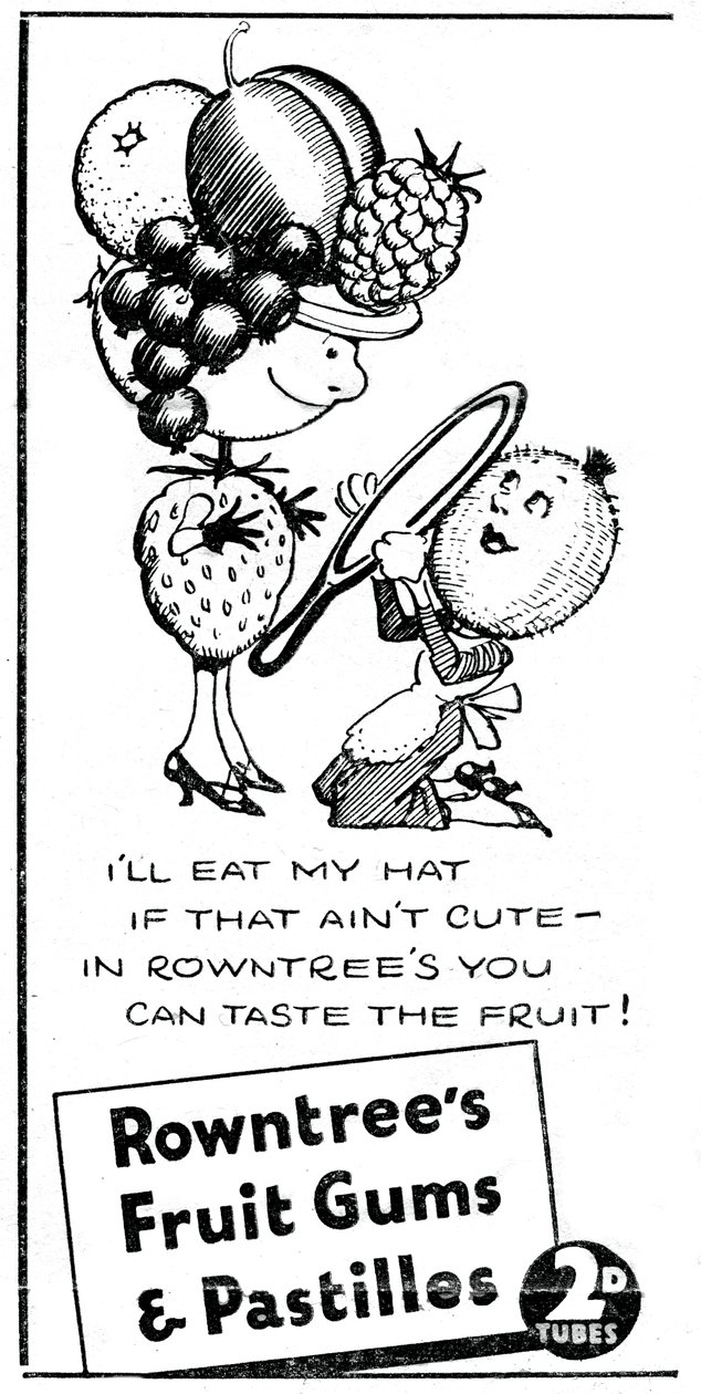 Rowntrees Fruit Gums and Pastilles、1938 作： 不明