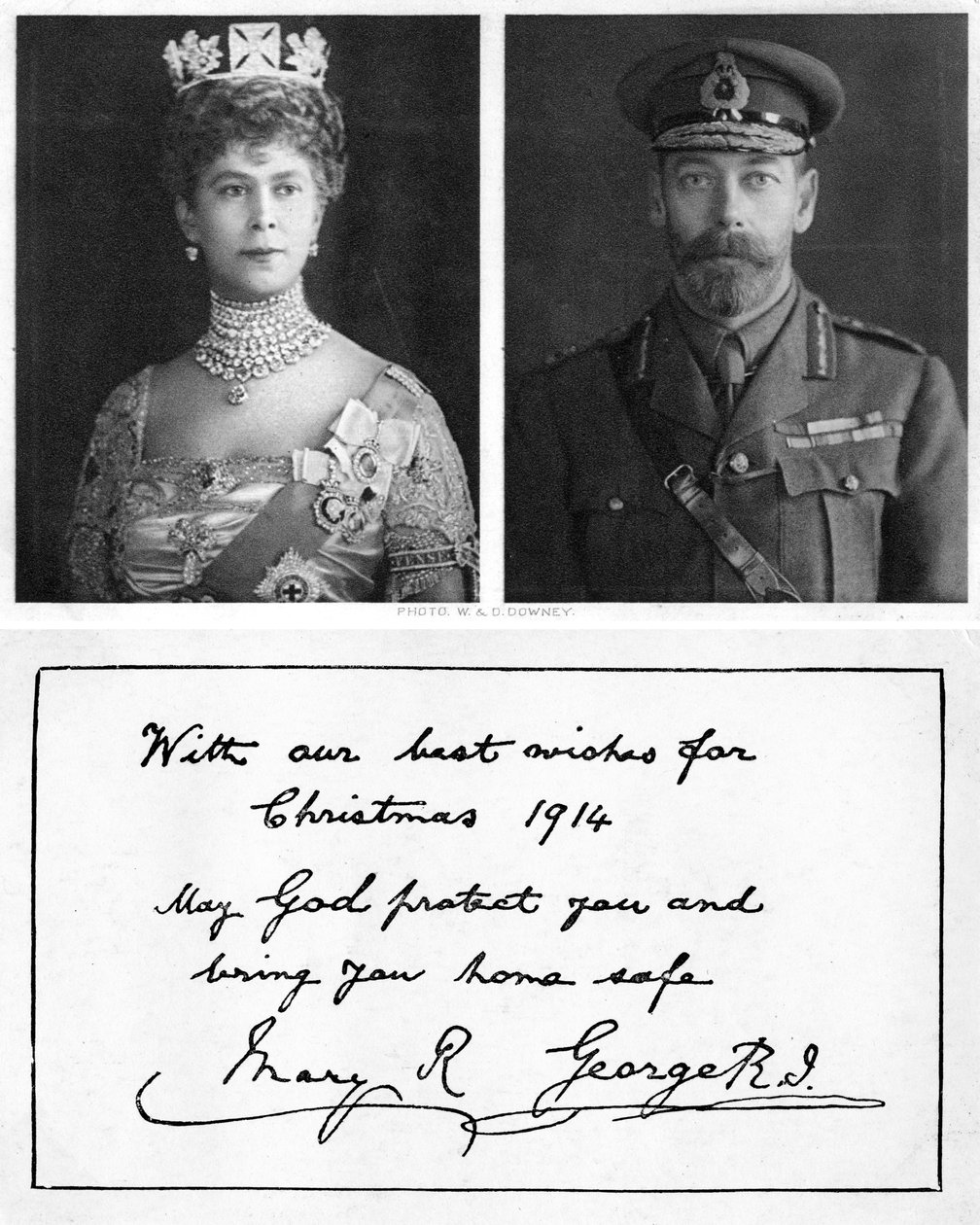 イギリス軍へのロイヤルクリスマスグリーティングカード、1914年 作： 不明