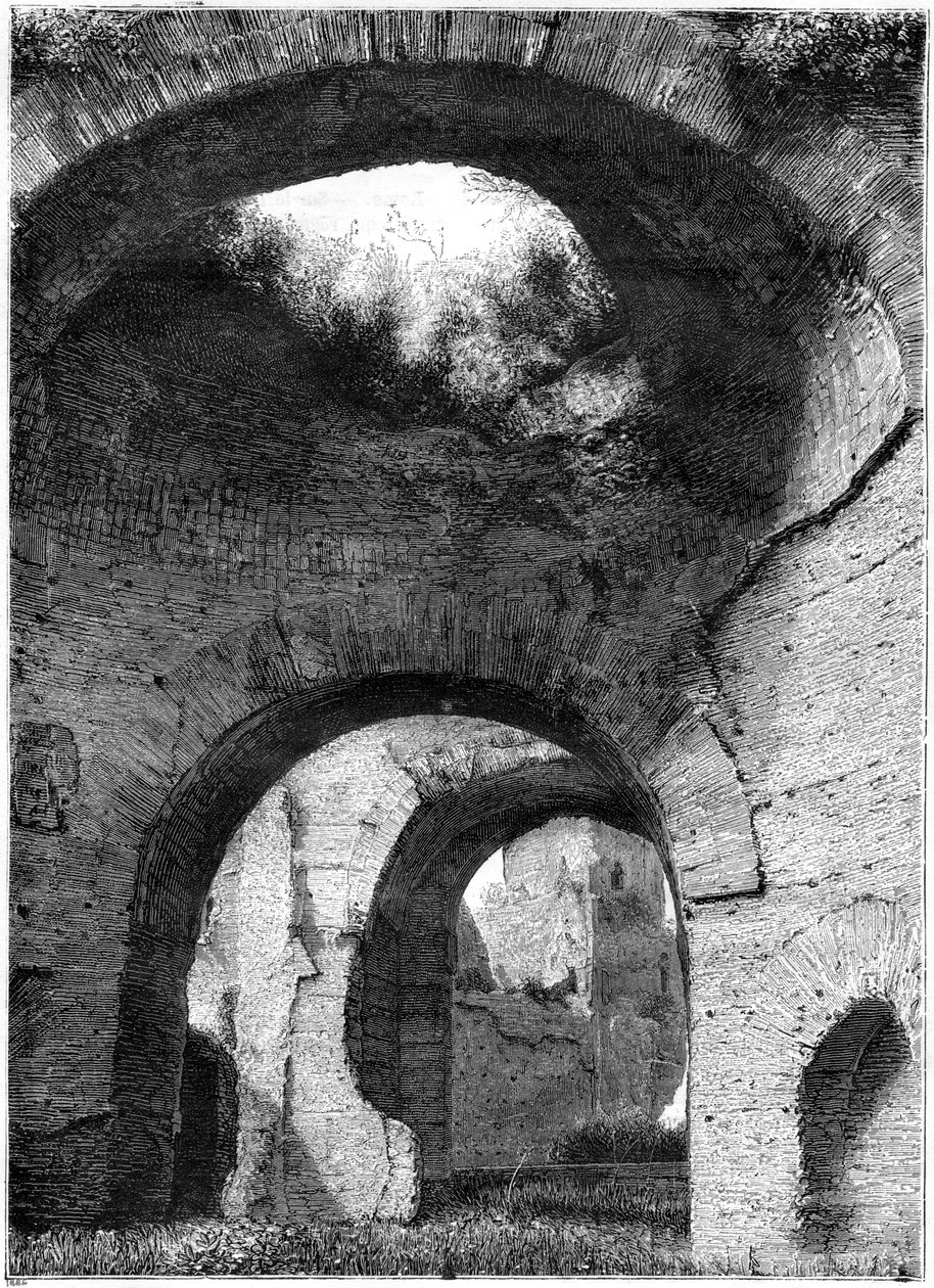カラカラの温泉の遺跡、ローマ、1886 作： 不明