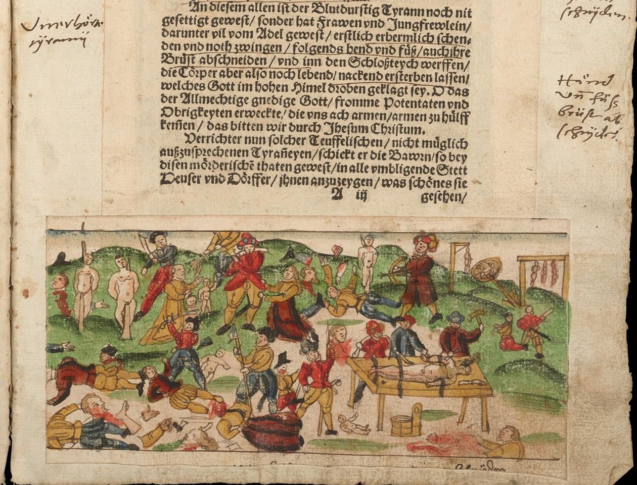 1578年のリヴォニアでのロシアの残虐行為。ヨハンヤコブウィックスからのニュース集... 作： 不明